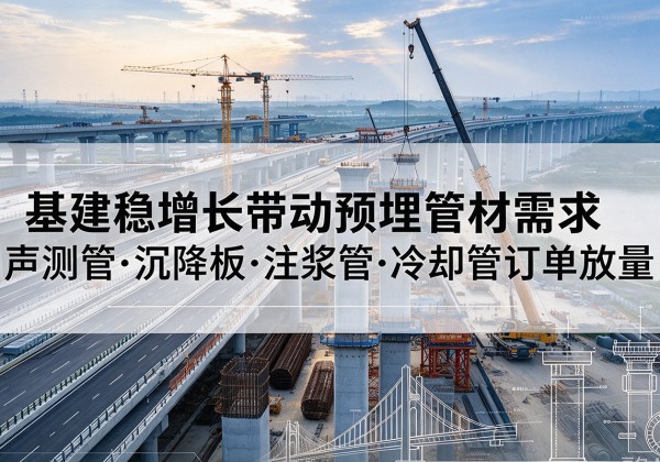 宁城基建稳增长带动预埋监测管材需求，声测管、沉降板、注浆管订单持续放量