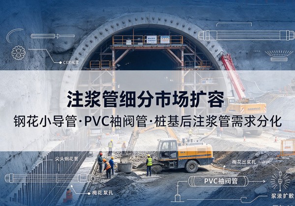 宁城注浆管细分市场扩容，隧道钢花小导管、PVC 袖阀管、桩基后注浆管需求分化